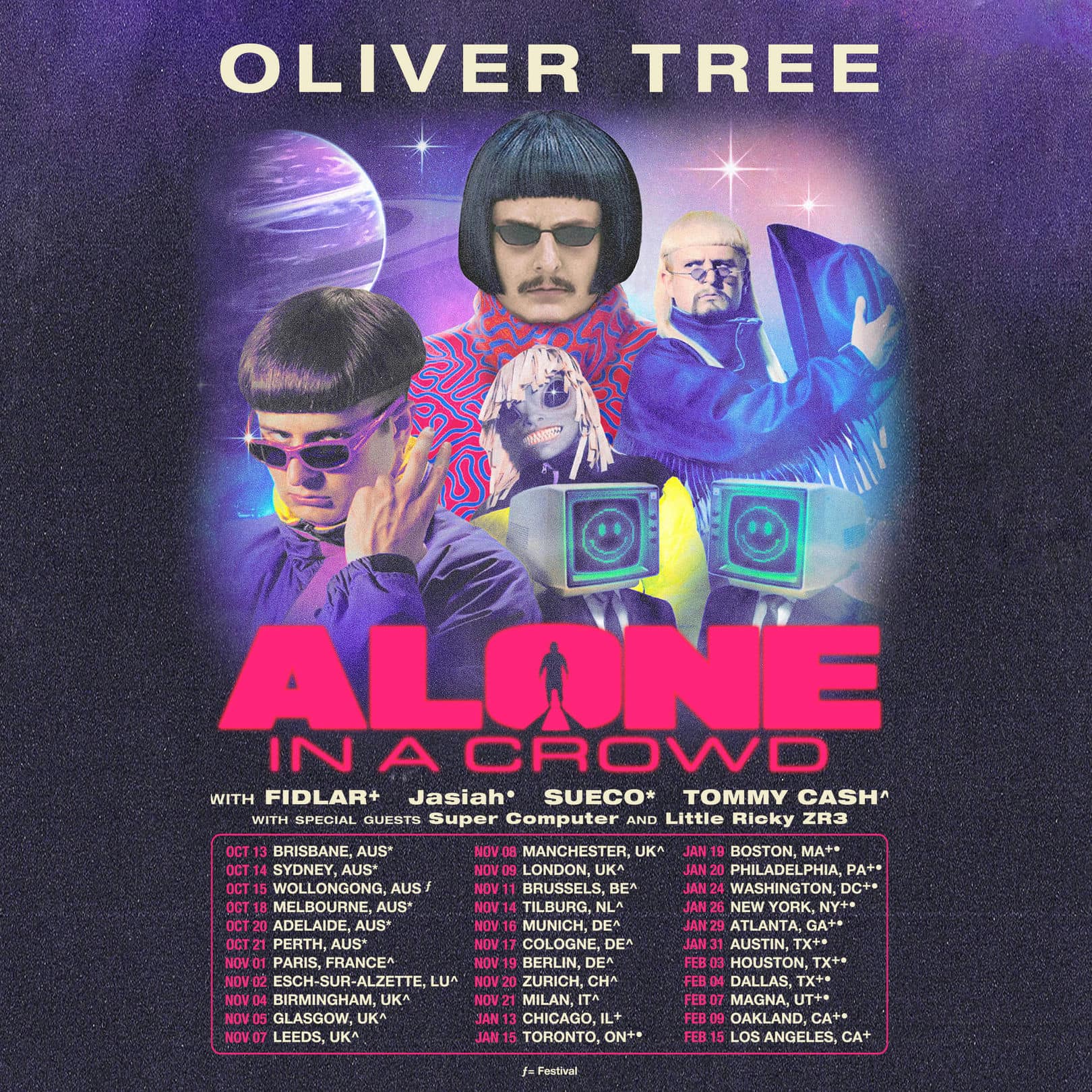 Oliver Tree 2025 Tour Poster